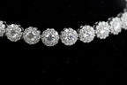 Halo Cluster Tennis Bracelet in Silver with Moissanite (2)
