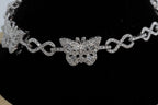 Silver Butterfly Link Bracelet with Moissanite Pavé (2)