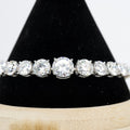 Graduated Moissanite 55ct 925 Sterling Silver Tennis Bracelet 8.5in