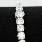 Graduated Moissanite 55ct 925 Sterling Silver Tennis Bracelet 8.5in (2)