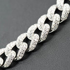 24in 925 Silver Miami Cuban Chain with 28ct Moissanite Pave, 10mm, 98g (4)