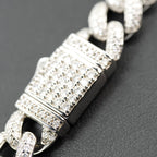 24in 925 Silver Miami Cuban Chain with 28ct Moissanite Pave, 10mm, 98g (5)