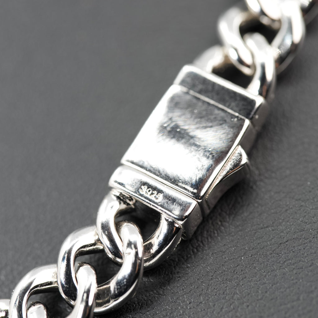 24in 925 Silver Miami Cuban Chain with 28ct Moissanite Pave, 10mm, 98g (6)