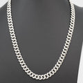 22in 10mm Pave Moissanite Miami Cuban Chain in 925 Sterling Silver, 26ct, 88.75g