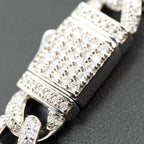 22in 10mm Pave Moissanite Miami Cuban Chain in 925 Sterling Silver, 26ct, 88.75g (4)