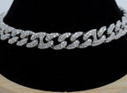 Iced Cuban Link Bracelet in Silver with Moissanite (2)