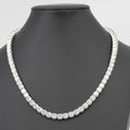20in 925 Sterling Silver Moissanite Tennis Necklace 6.8mm 78ct, 54.28g