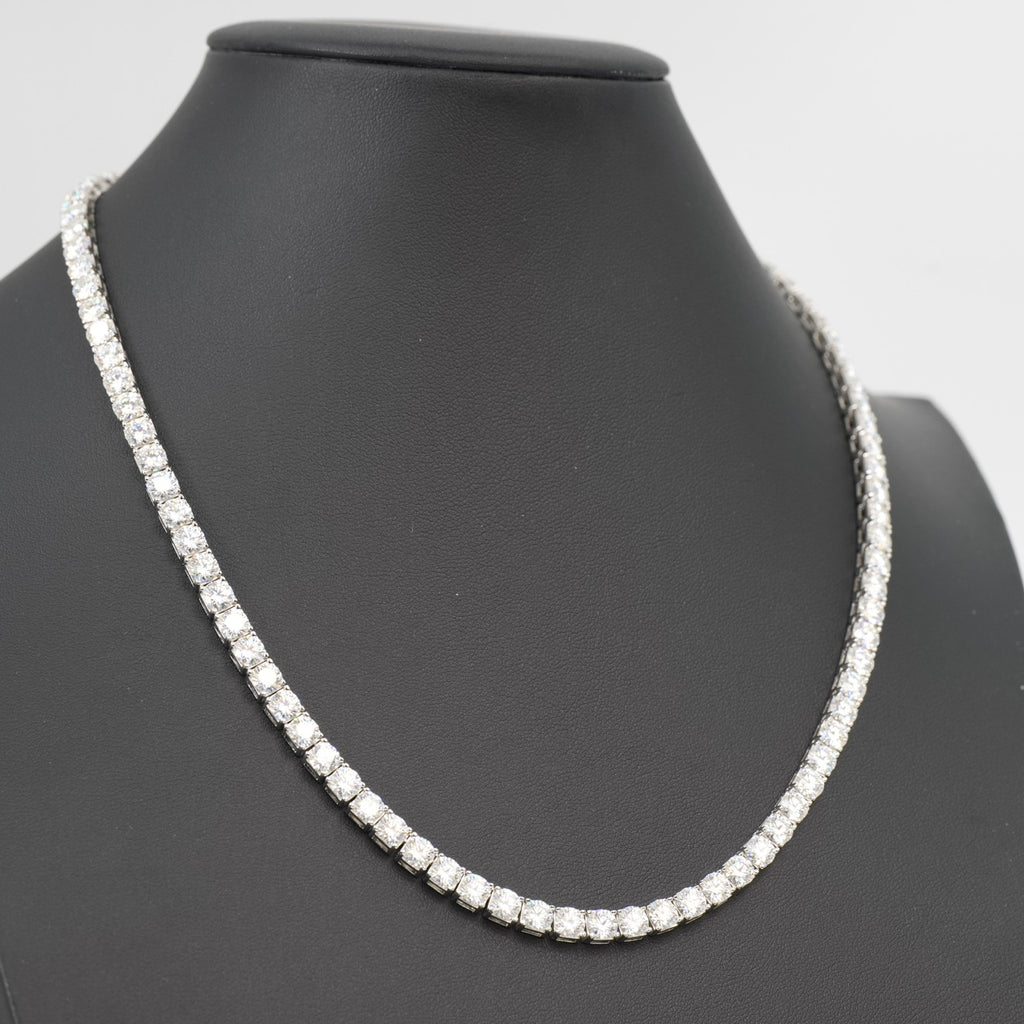 20in 5mm Classic Moissanite Tennis Necklace in 925 Sterling Silver, 60ct, 51g (2)