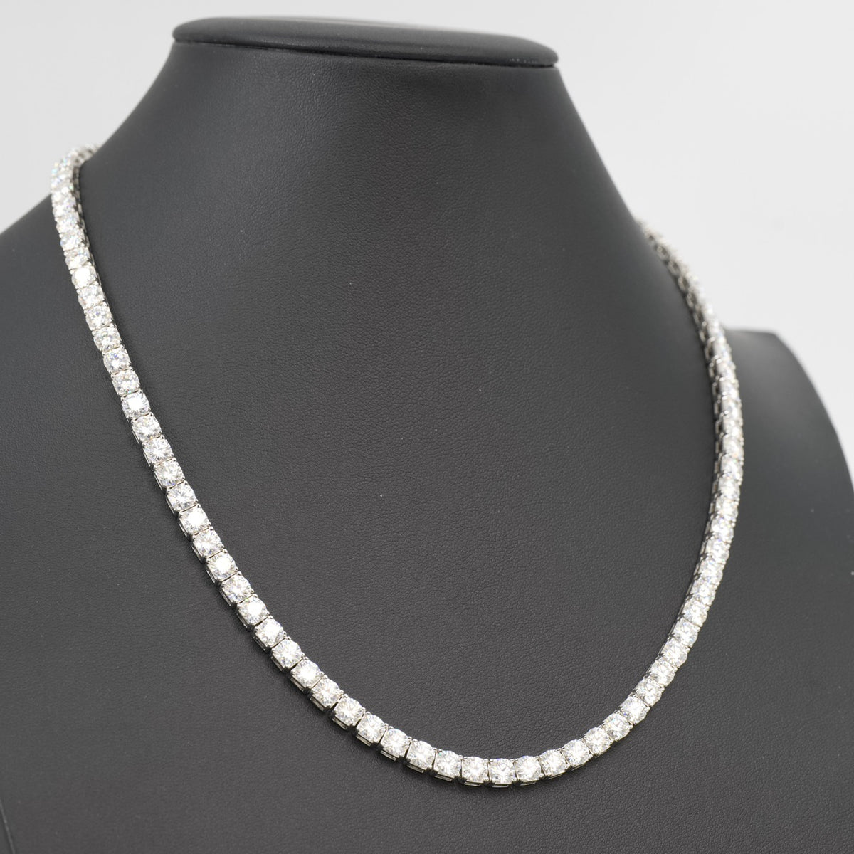 20in 5mm Classic Moissanite Tennis Necklace in 925 Sterling Silver, 60ct, 51g (2)