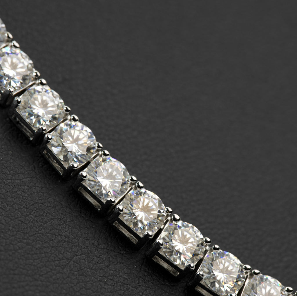20in 5mm Classic Moissanite Tennis Necklace in 925 Sterling Silver, 60ct, 51g (4)