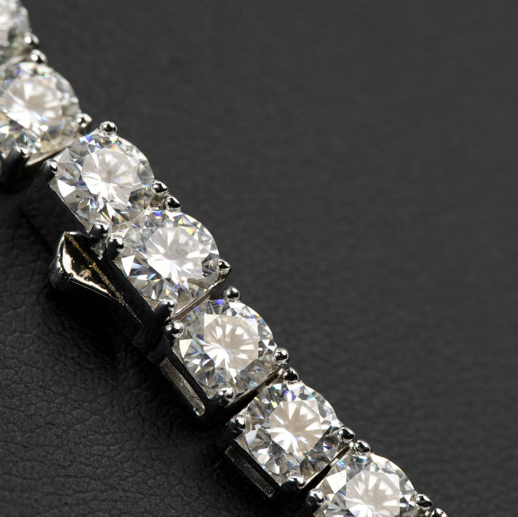 20in 5mm Classic Moissanite Tennis Necklace in 925 Sterling Silver, 60ct, 51g (5)