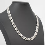 14mm Iced Out 22in 925 Silver Moissanite Monaco Chain 97.89g (3)