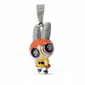 Powerpuff Blossom Pendant in 925 Sterling Silver with Cubic Zirconia Accents