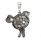 Powerpuff Girls Bubbles CZ 925 Sterling Silver Pendant (2)