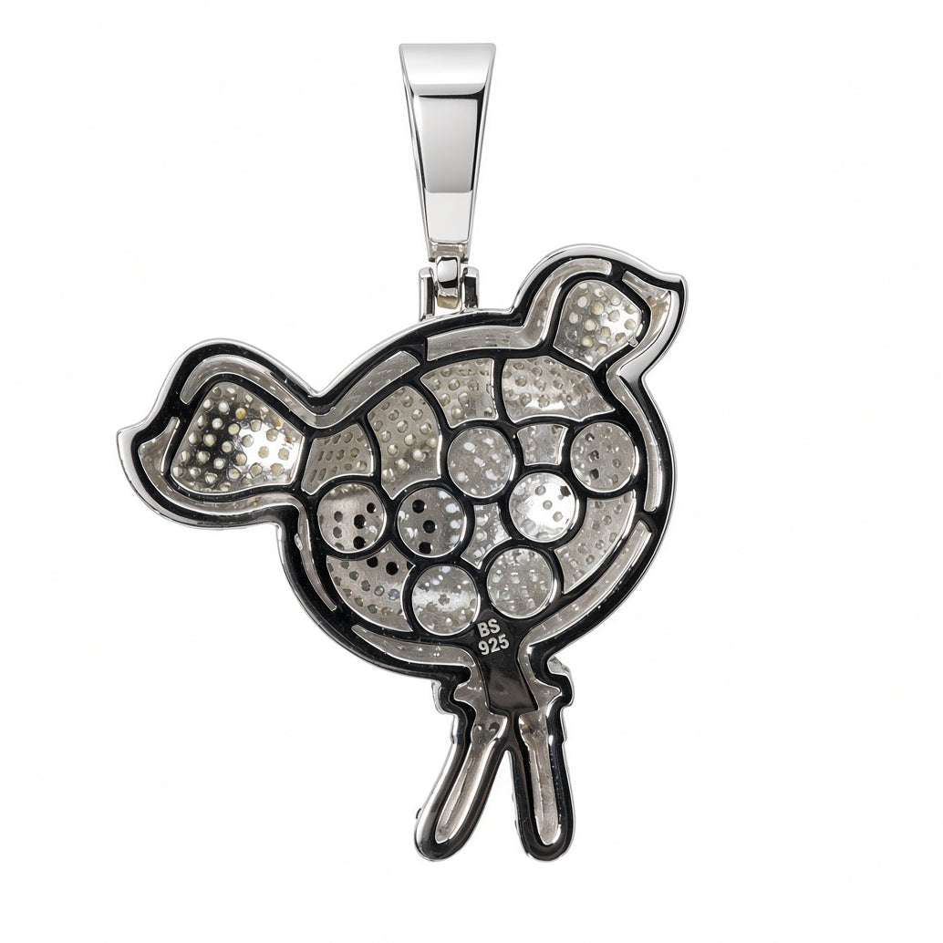 Powerpuff Girls Bubbles CZ 925 Sterling Silver Pendant (2)
