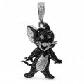 925 Sterling Silver Moissanite Tom and Jerry Pendant 2.77ct