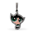 Powerpuff Girls Buttercup Cubic Zirconia 925 Silver Pendant