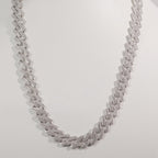 14mm Iced Out 22in 925 Silver Moissanite Monaco Chain 97.89g (8)