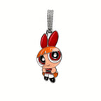 Bombón, La chica súperpoderosa pendiente Sterling Silver 925 con CZ
