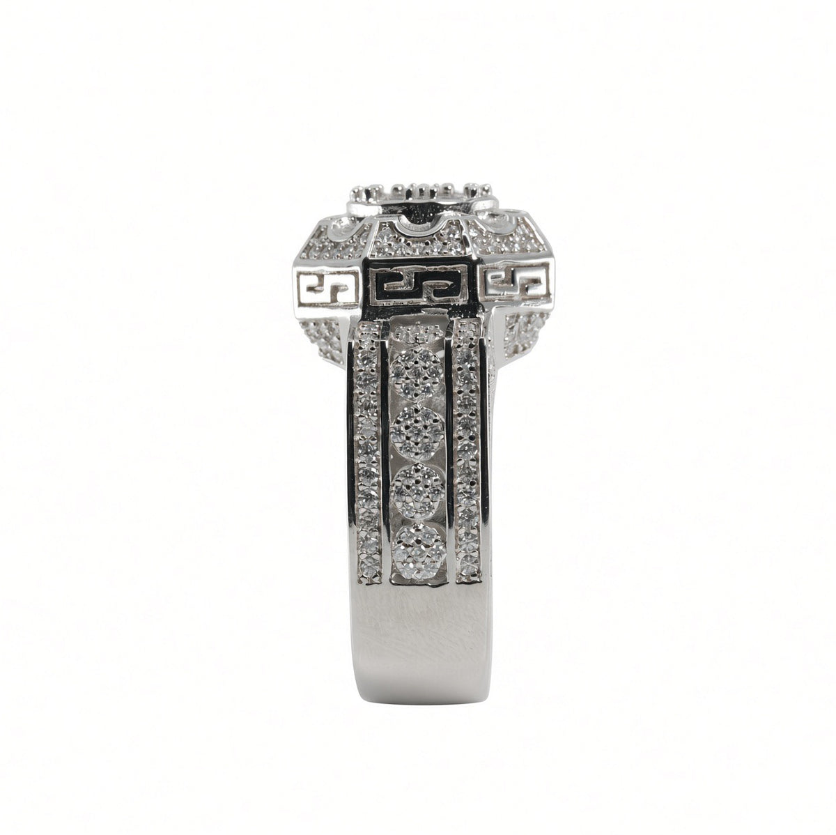 Men's 925 Sterling Silver Octagonal Cluster Moissanite Ring 3.00ct (5)