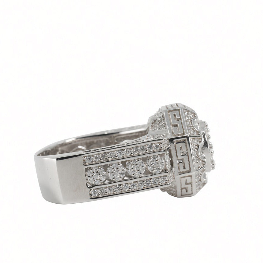 Men's 925 Sterling Silver Octagonal Cluster Moissanite Ring 3.00ct (3)