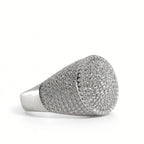 Men's 925 Silver Dome Pave Moissanite Statement Ring 4.0ct (4)