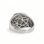 Men's 925 Sterling Silver Cushion Pavé Moissanite Cluster Ring 4.00ct Size 10.5 (4)