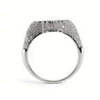 Men's 925 Sterling Silver Pave Moissanite Cross Statement Ring 3.00ct (4)