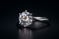 925 Sterling Silver 2ct Moissanite Solitaire Ring, Size 5