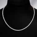 Luxury 925 Sterling Silver 11ct Moissanite Tennis Necklace 18in