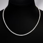 Luxury 925 Sterling Silver 11ct Moissanite Tennis Necklace 18in