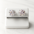 925 Sterling Silver 4.00ct Moissanite Stud Earrings
