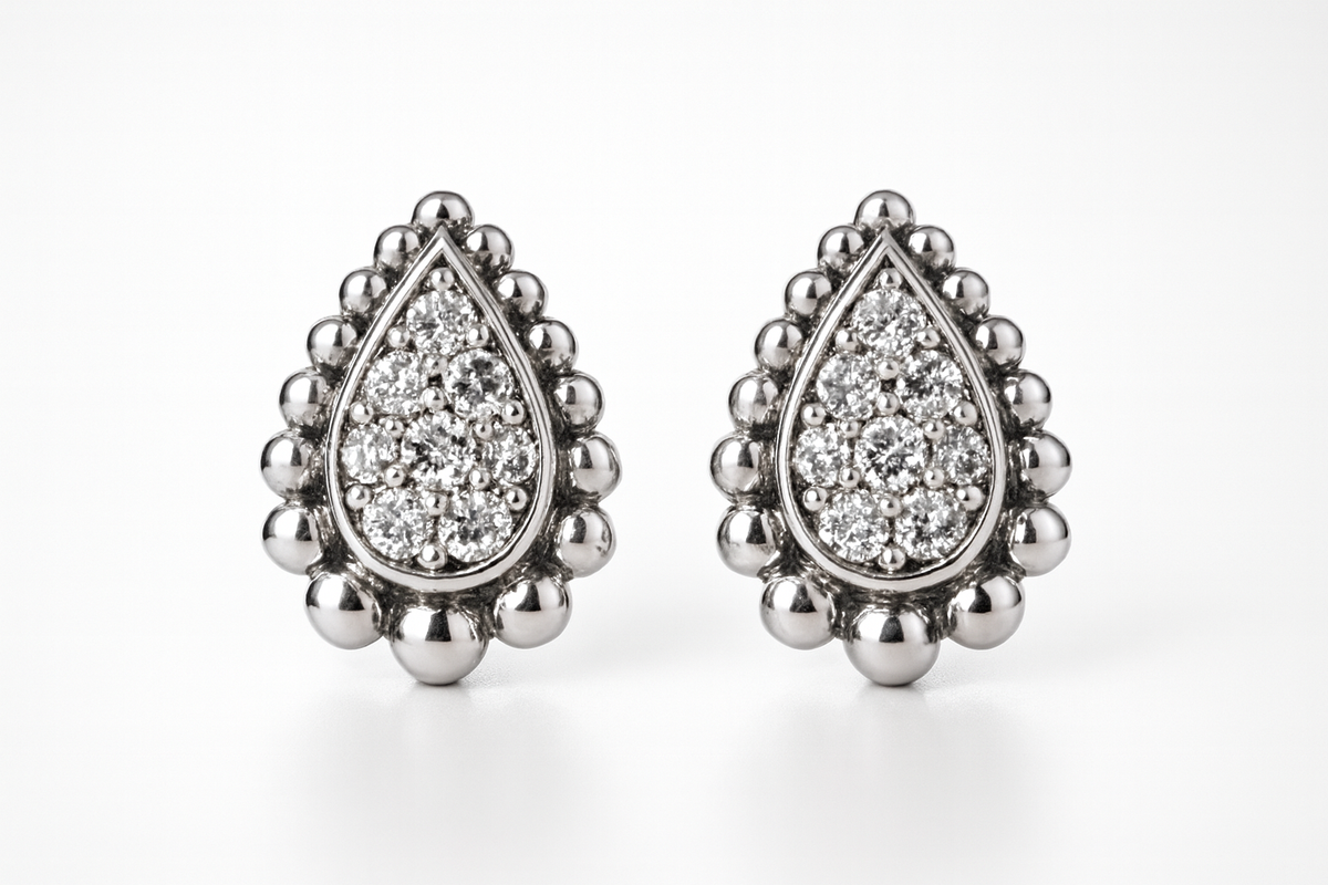 925 Sterling Silver Moissanite 2.0ct Stud Earrings