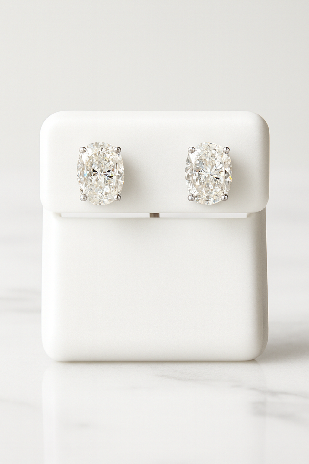 925 Sterling Silver Moissanite 2.0ct Stud Earrings