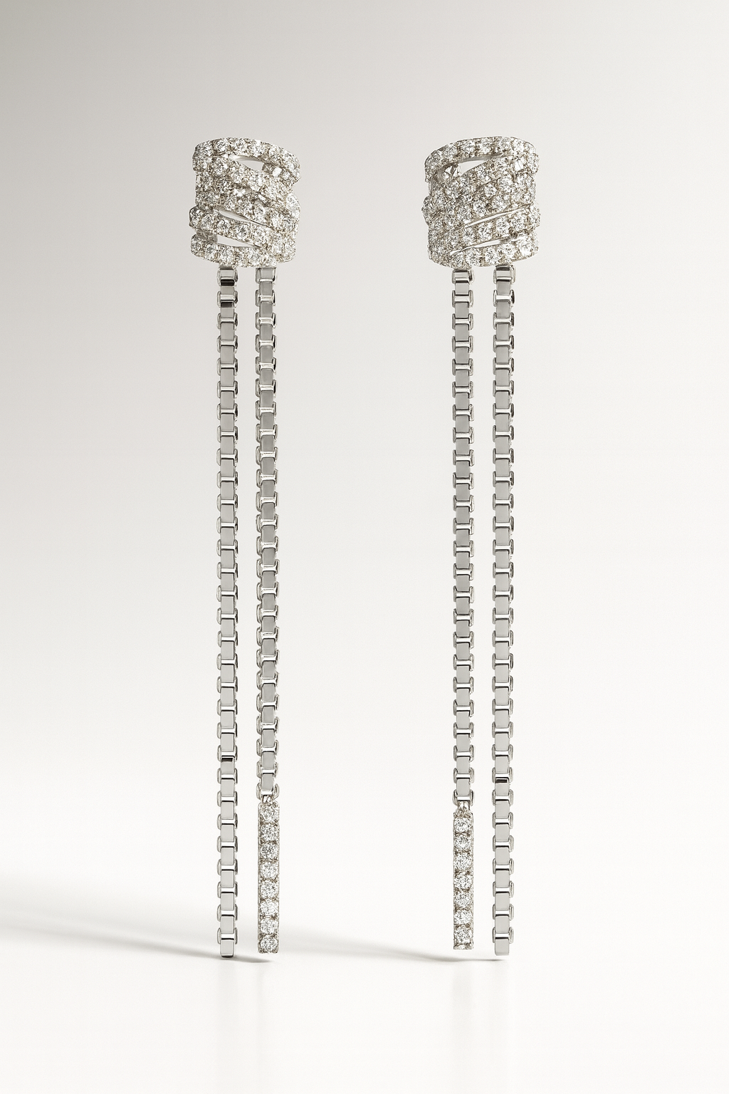 925 Sterling Silver Moissanite Drop Earrings, 2.0 Carat
