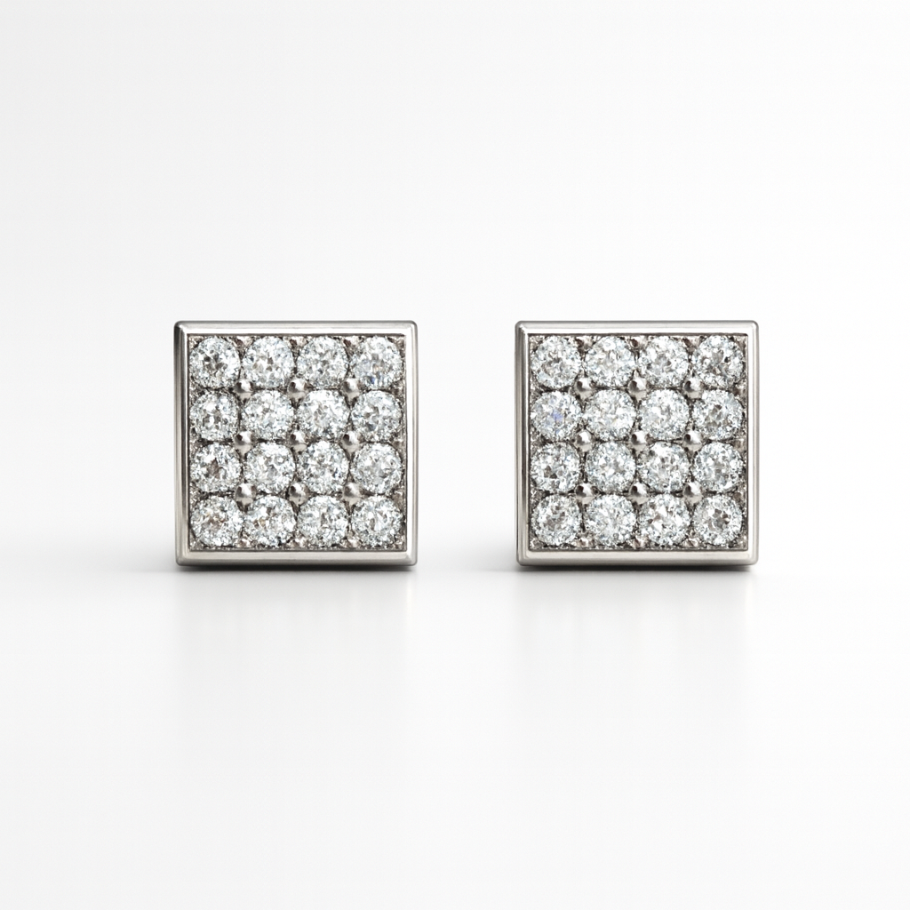 Mexican 925 Sterling Silver Moissanite Stud Earrings 1.75ct