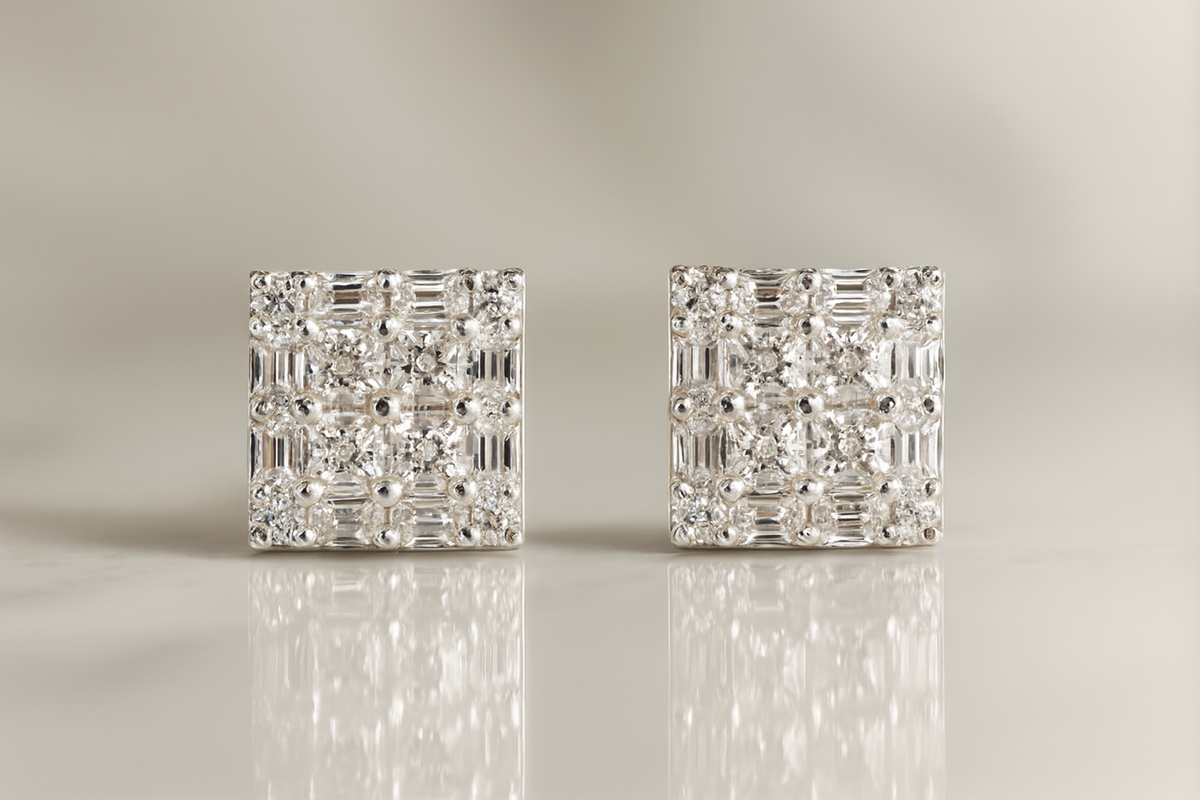 925 Sterling Silver Moissanite Stud Earrings 1.5ct