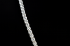 24in 925 Silver 60ct Moissanite 5mm Round Brilliant Tennis Necklace, 51g (2)