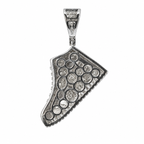 Hot Pink Enamel High-Top Sneaker Pendant in 925 Silver with 1.55ct Moissanite and Baguette Accents (2)