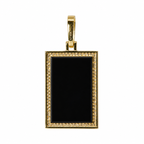 Queen of Diamonds Playing Card Moissanite 18K Gold Vermeil Pendant (2)