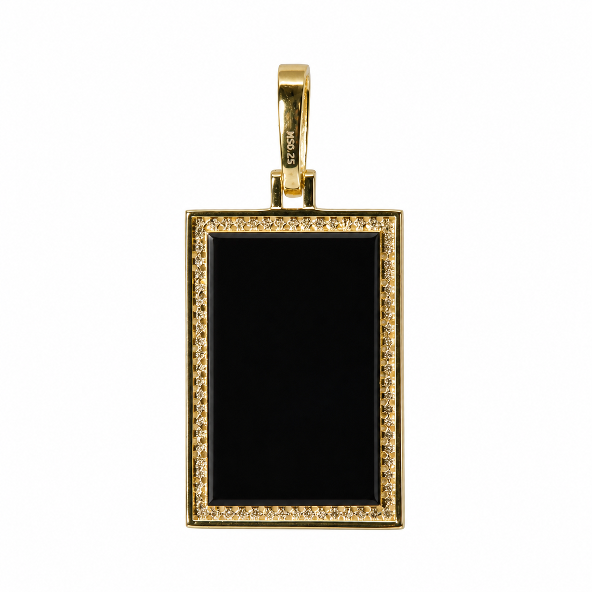 Queen of Diamonds Playing Card Moissanite 18K Gold Vermeil Pendant (2)