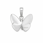 Mother of Pearl Butterfly Pendant in 925 Sterling Silver with 1.0ct Moissanite Accent (2)
