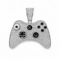 Iced Out Moissanite Pave Silver Game Controller Pendant 3.0ct 925 Sterling