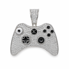 Iced Out Moissanite Pave Silver Game Controller Pendant 3.0ct 925 Sterling