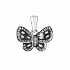 Silver sterling 925 cute butterfly pendant with Moissanite stones (2)