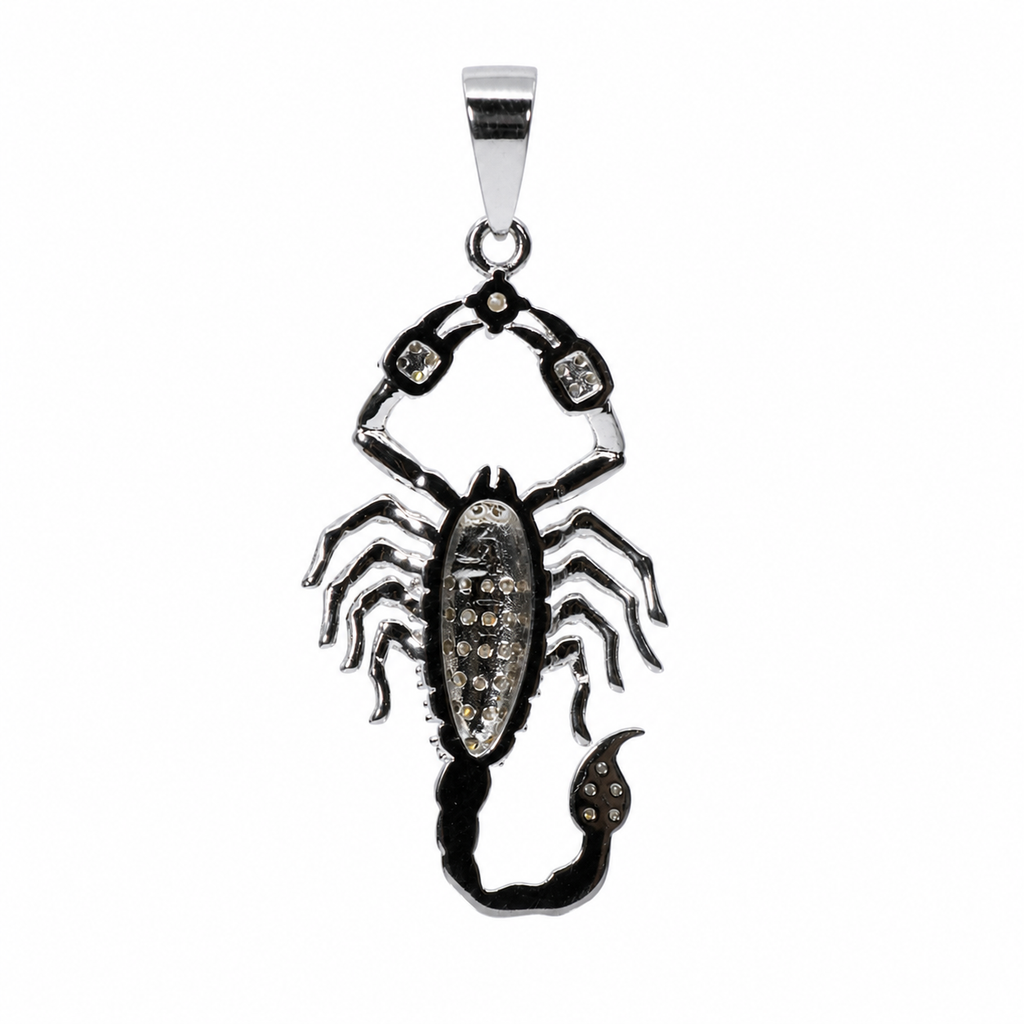 Men's 925 Silver Scorpion Pendant with 1.25ct Moissanite Accents (2)