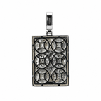 King Playing Card Pendant in 925 Silver with Black and White Moissanite 6ct (2)