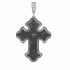 Oversized Micro-Pavé Cross Pendant in 925 Silver with 10ct Moissanite (2)