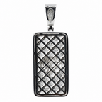 Iced Out 925 Silver Lion King Crown Moissanite Rectangle Pendant 5ct (2)