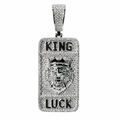 Iced Out 925 Silver Lion King Crown Moissanite Rectangle Pendant 5ct